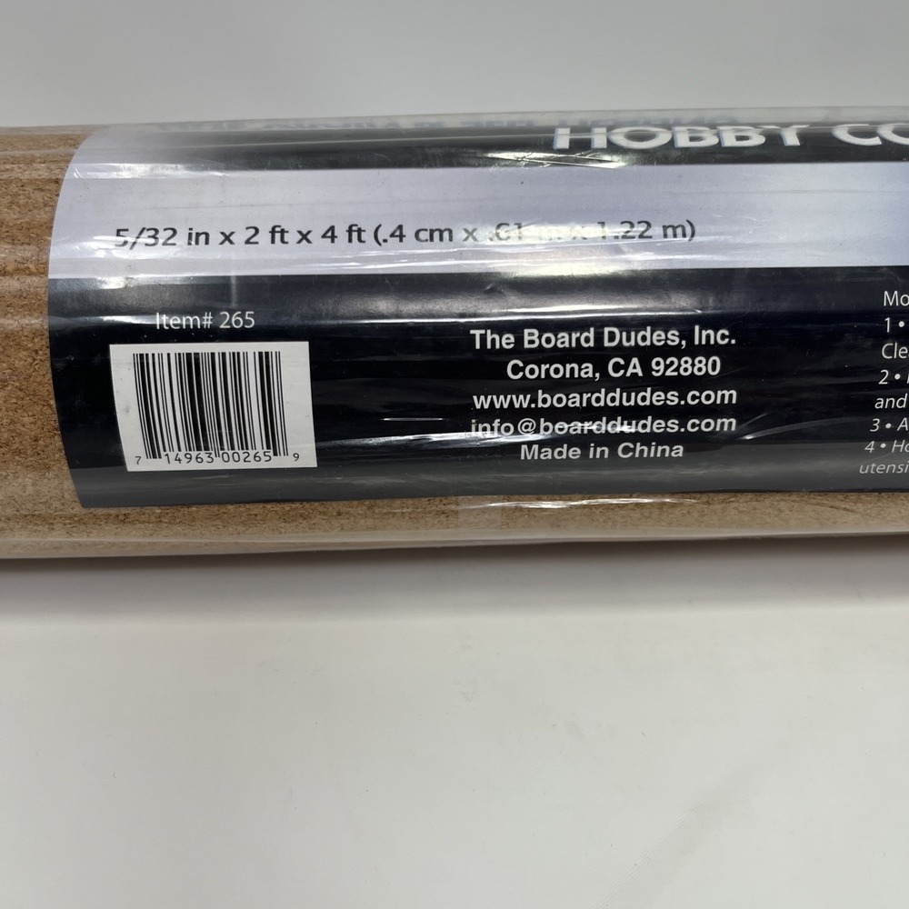 The Board Dudes Cork Roll 5/32x24x48 NEW Cork Board Arts & Crafts Design Mega - Picture 3 of 5